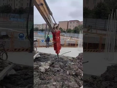 YTB100 टॉप टाइप / त्रिकोण हाइड्रोलिक ब्रेकर 100 चिसेल, सूट 10-16 टन