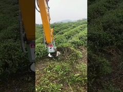 उत्खनन सहायक उपकरण हाइड्रोलिक कट फायरवुड, ट्रिम शाखाएं, स्पष्ट ब्रश