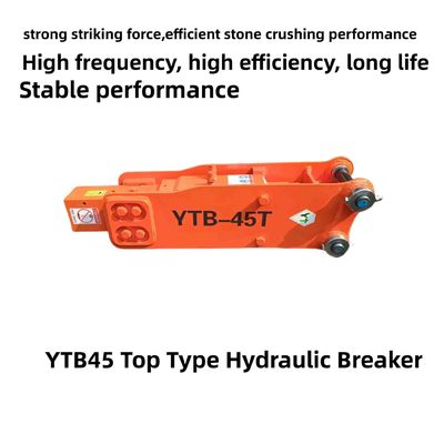YTB45 टॉप टाइप हाइड्रोलिक ब्रेकर 45 चिसेल सूट 1.2-3.0 टन खुदाई मशीन