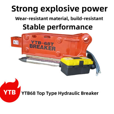 YTB68 टॉप टाइप हाइड्रोलिक ब्रेकर हैमर 68 चिसेल सूट 4-8 टन खुदाई